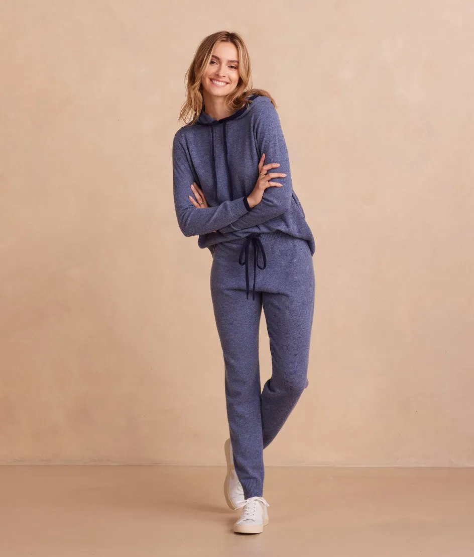 The Coziest Cashmere Blend Jogger - Steel & Midnight sold by Summersalt
