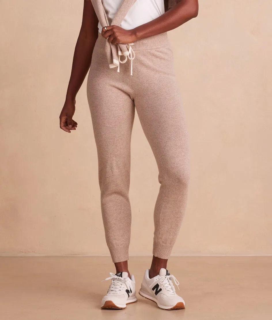 The Coziest Cashmere Blend Jogger - Toffee & White Sand sold by Summersalt product image thumbnail 4