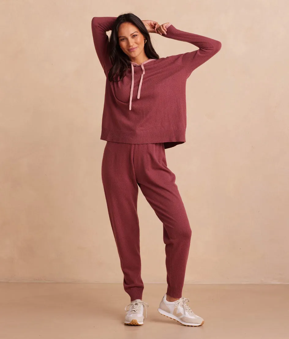 The Coziest Cashmere Blend Hoodie - Rosewood & Shell sold by Summersalt