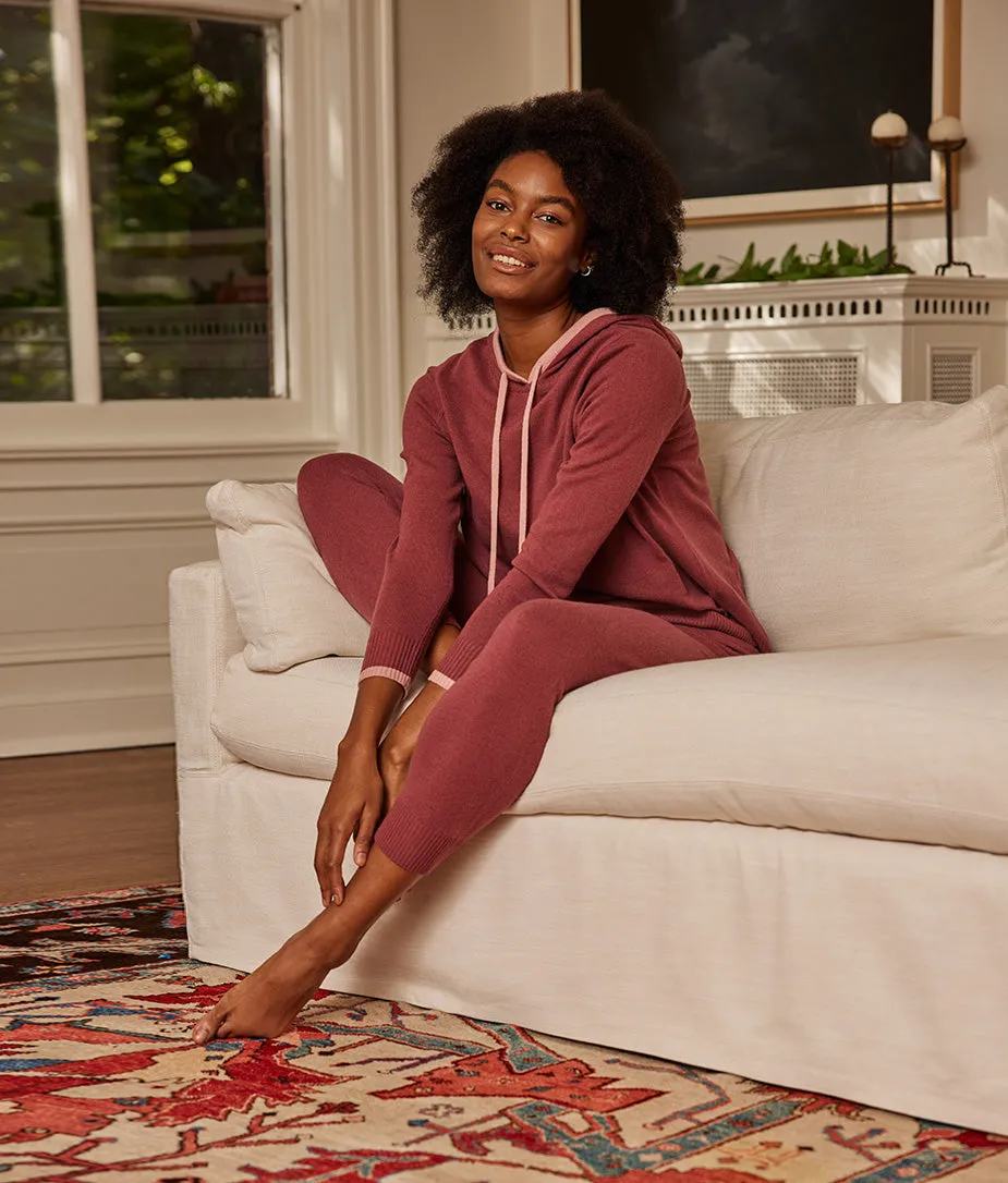 The Coziest Cashmere Blend Hoodie - Rosewood & Shell sold by Summersalt product image thumbnail 5