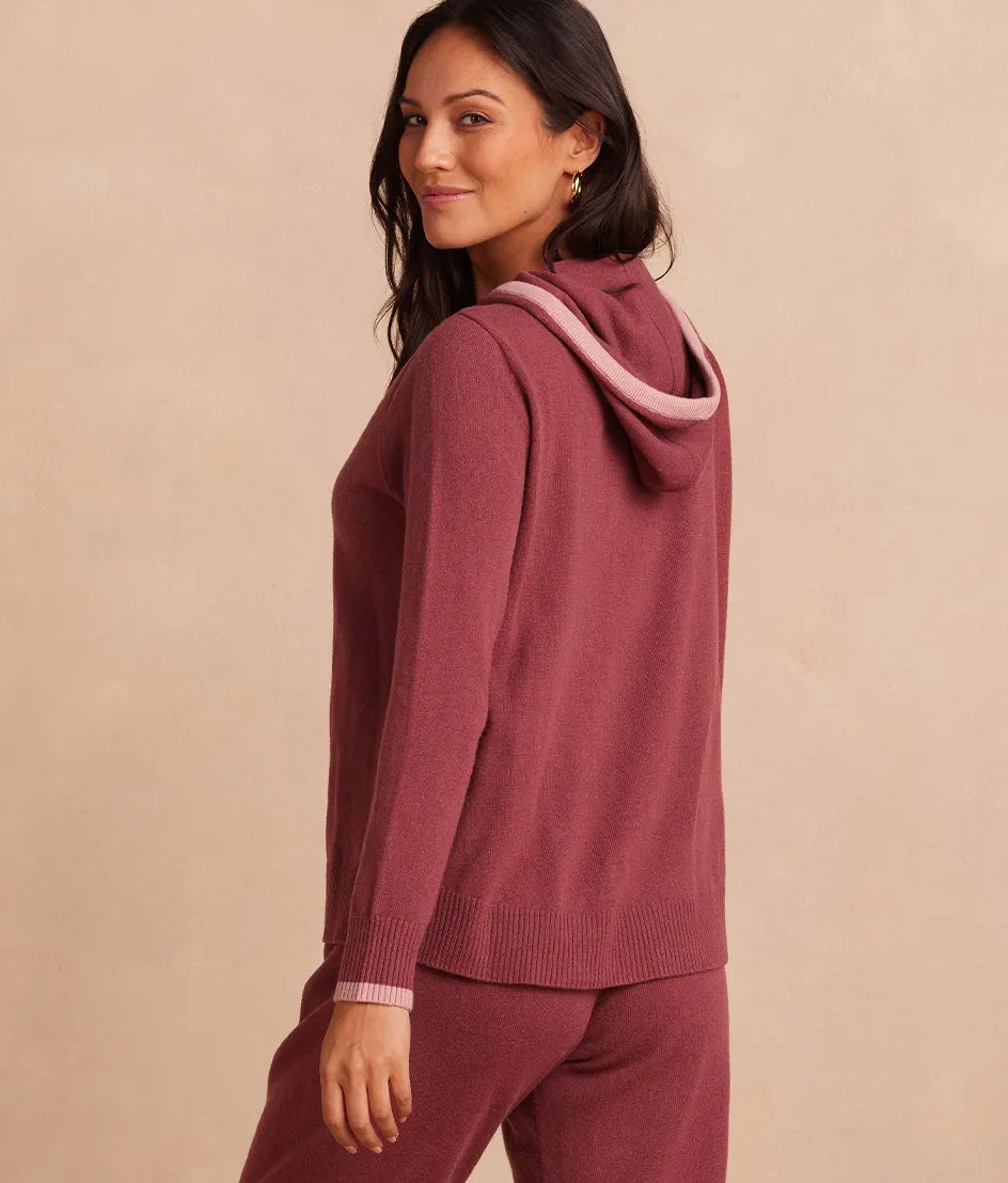 The Coziest Cashmere Blend Hoodie - Rosewood & Shell sold by Summersalt product image thumbnail 2