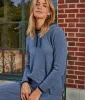 The Coziest Cashmere Blend Hoodie - Steel & Midnight sold by Summersalt