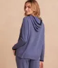 The Coziest Cashmere Blend Hoodie - Steel & Midnight sold by Summersalt