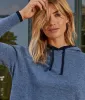 The Coziest Cashmere Blend Hoodie - Steel & Midnight sold by Summersalt