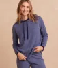 The Coziest Cashmere Blend Hoodie - Steel & Midnight sold by Summersalt