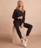 The Coziest Cashmere Blend Hoodie - Charcoal & White Sand sold by Summersalt