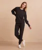 The Coziest Cashmere Blend Bishop-Sleeve Sweater - Charcoal sold by Summersalt