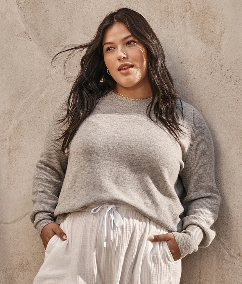 The Coziest Cashmere Blend Bishop-Sleeve Sweater - Wolf sold by Summersalt product image thumbnail 5