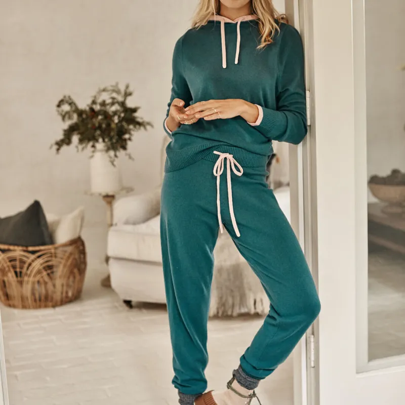 The Coziest Cashmere Blend Jogger - Venetian & Pink Sky sold by Summersalt