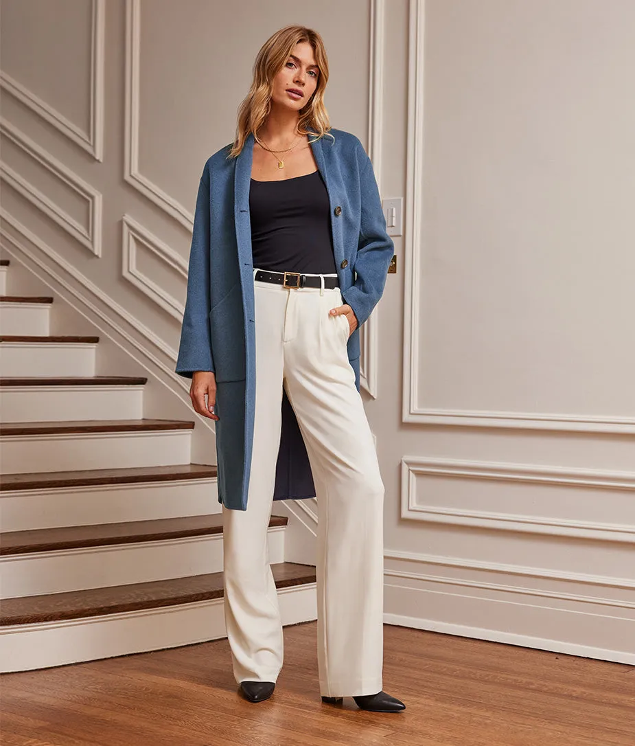 The Warmest Wool Cocoon Coat - Slate sold by Summersalt
