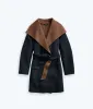 The Warmest Wool Wrap Coat - Sea Urchin & Chocolate sold by Summersalt