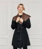 The Warmest Wool Wrap Coat - Sea Urchin & Chocolate sold by Summersalt