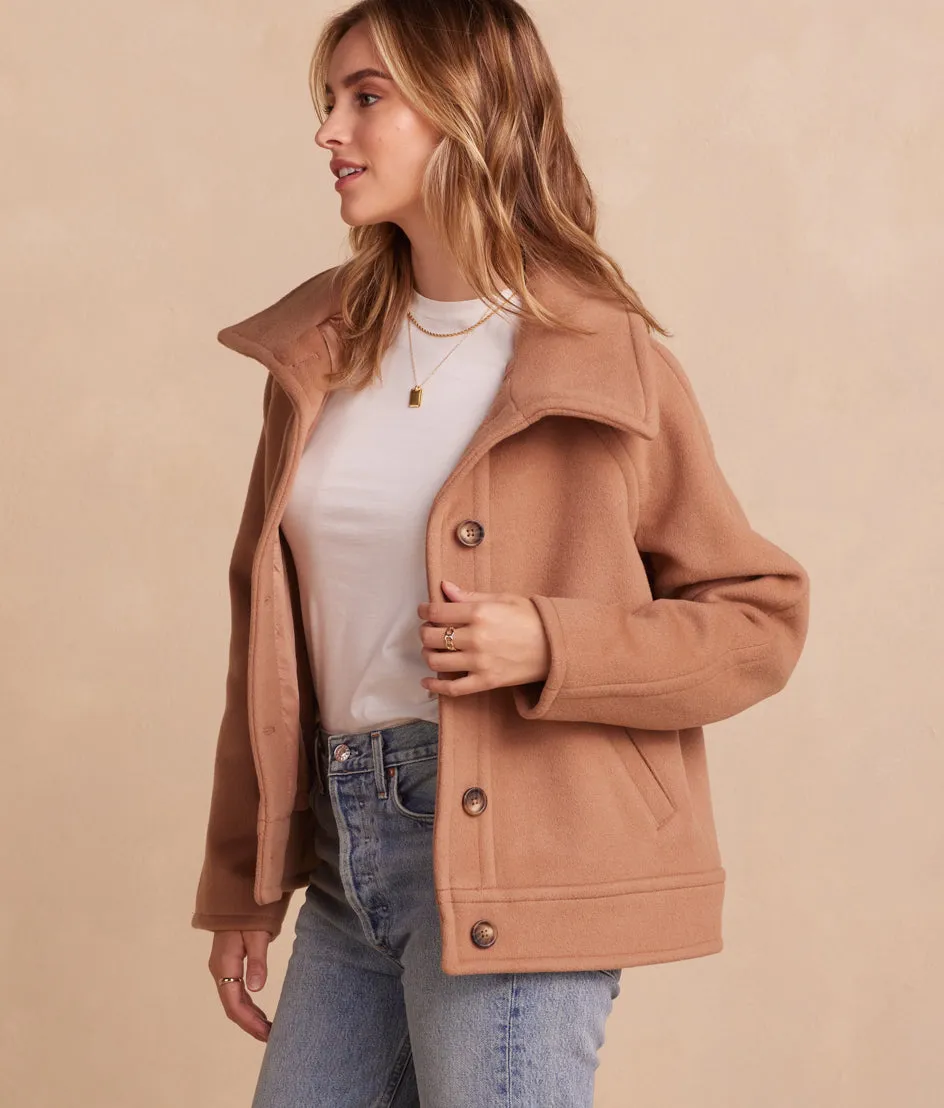 The Warmest Wool Short Coat - Fawn sold by Summersalt product image thumbnail 3