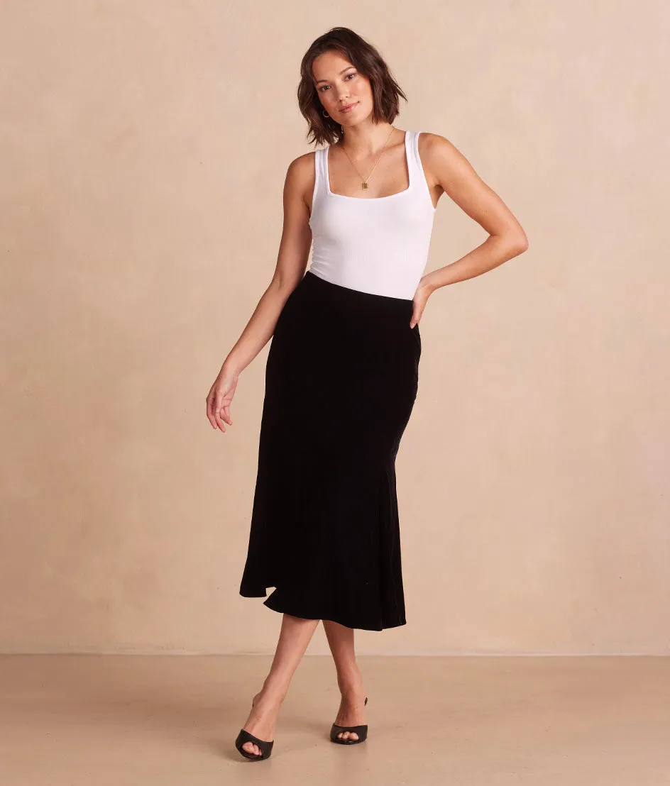 The Sustainable Velvet Collection Midi Skirt - Sea Urchin sold by Summersalt product image thumbnail 4