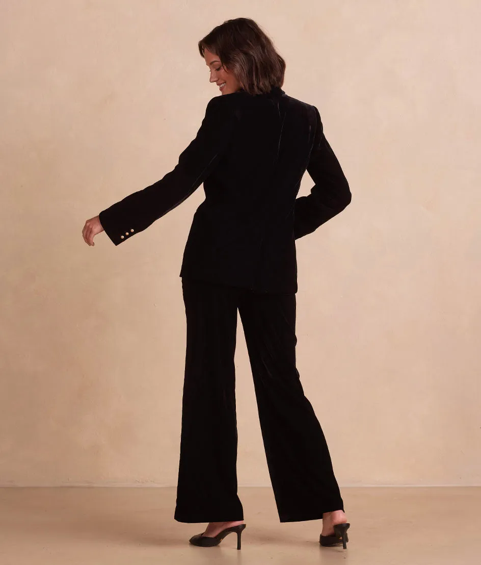 The Sustainable Velvet Collection Wide Leg Pant - Sea Urchin sold by Summersalt product image thumbnail 5
