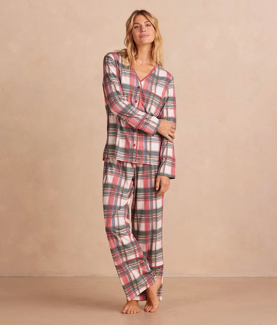 The Women's Matching Family Pajama Set - 'Tis the Season Tartan sold by Summersalt