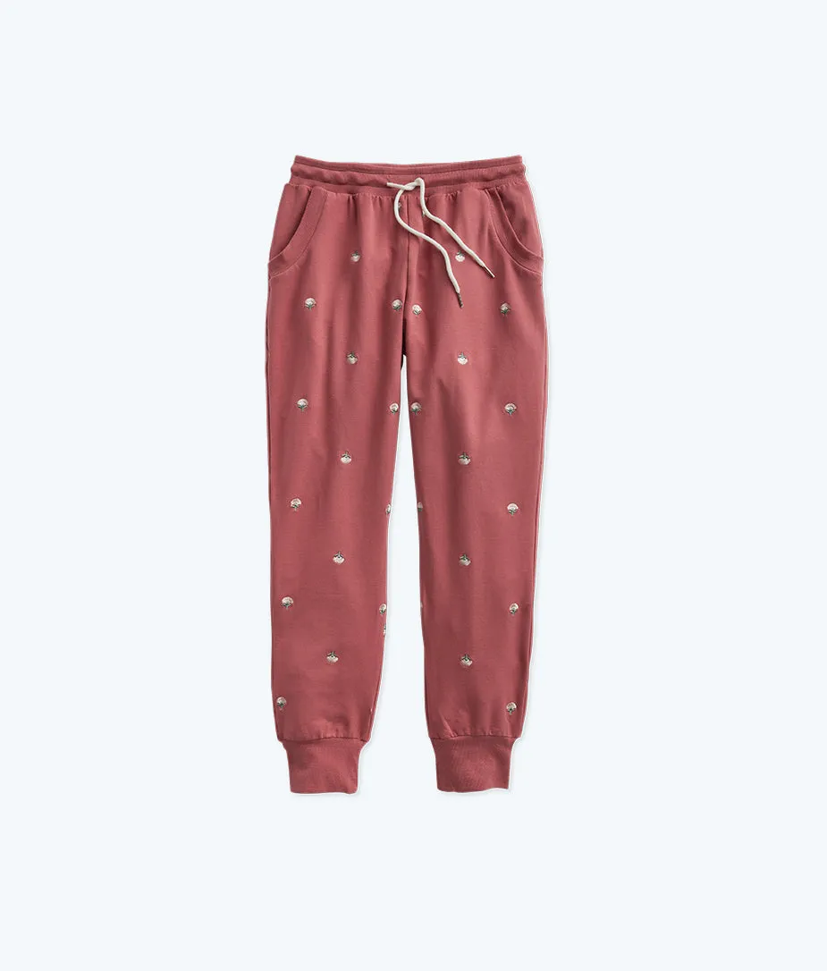 The Softest French Terry Jogger - Faded Rose Floral Stitch sold by Summersalt product image thumbnail 5