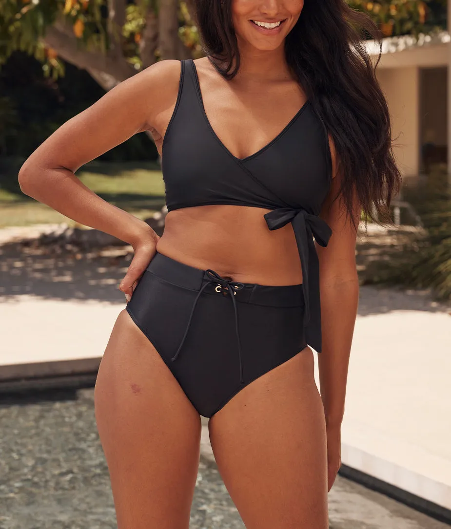 The Lace-Up High Leg High Rise Bikini Bottom - Sea Urchin sold by Summersalt product image thumbnail 3