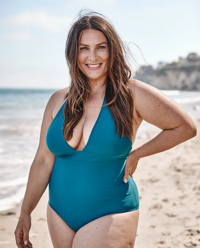 The Halter Plunge - Seaweed sold by Summersalt
