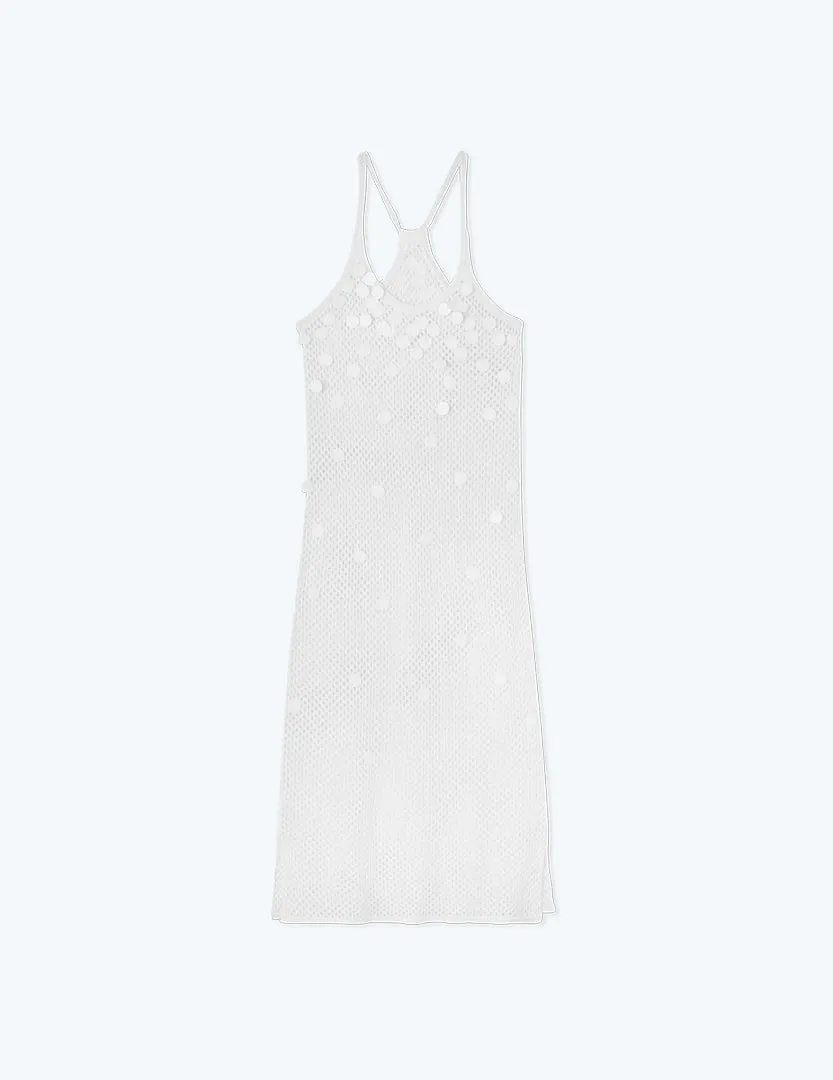 The Crochet Paillette Midi Dress - White Sand sold by Summersalt product image thumbnail 3