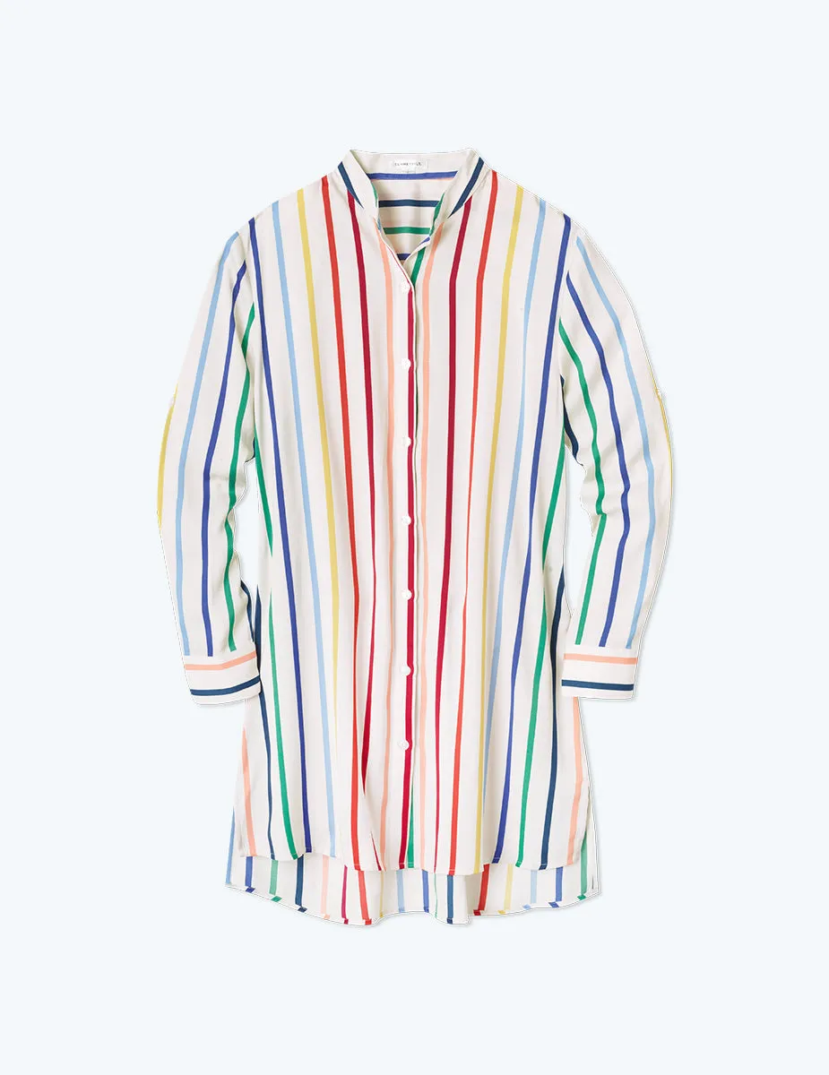 The Short Effortless Shirtdress Cover-Up - Rainbow Stripe sold by Summersalt product image thumbnail 5
