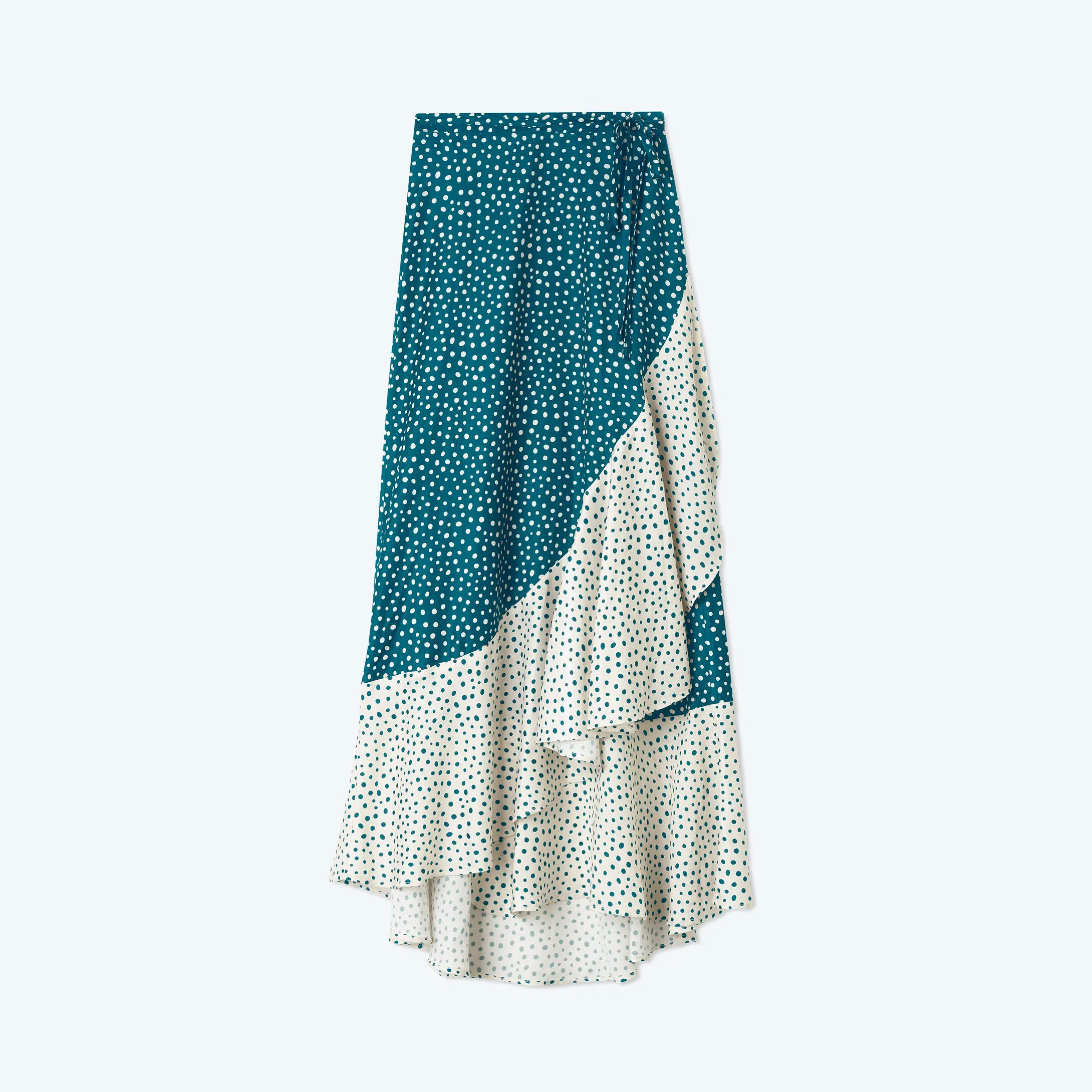 The Beach to Brunch Wrap Skirt - On the Dot in Seaweed sold by Summersalt