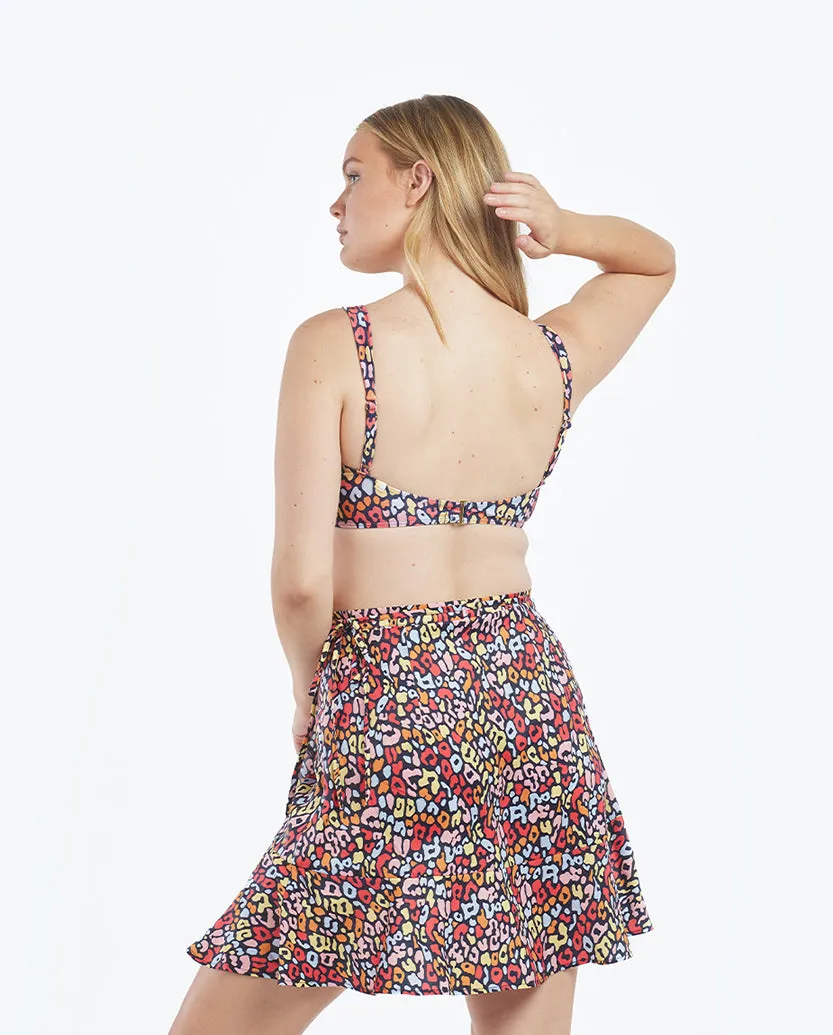 The Short Beach to Brunch Wrap Skirt - Multicolor Leopard sold by Summersalt product image thumbnail 2