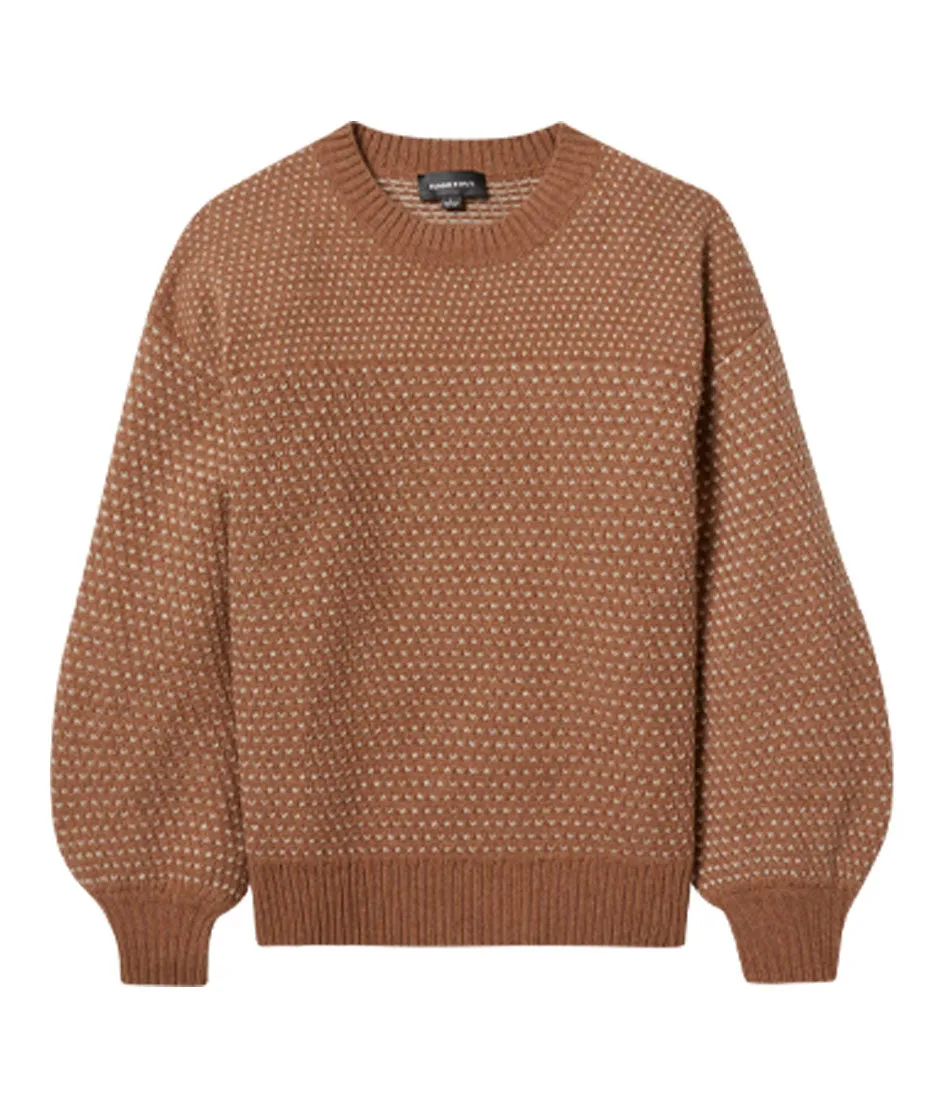 The Luxe Cashmere Blend Mix Stitch Sweater - Praline & White Sand sold by Summersalt product image thumbnail 5