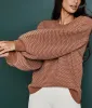 The Luxe Cashmere Blend Mix Stitch Sweater - Praline & White Sand sold by Summersalt