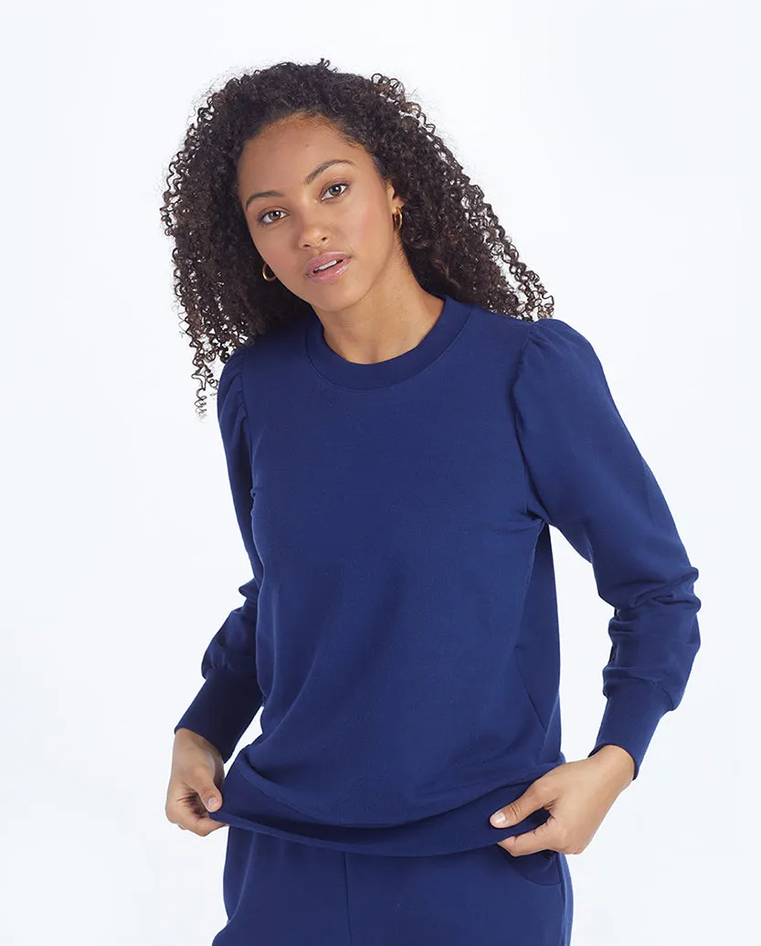 The Softest French Terry Puff Sleeve Pullover - Baltic sold by Summersalt product image thumbnail 3