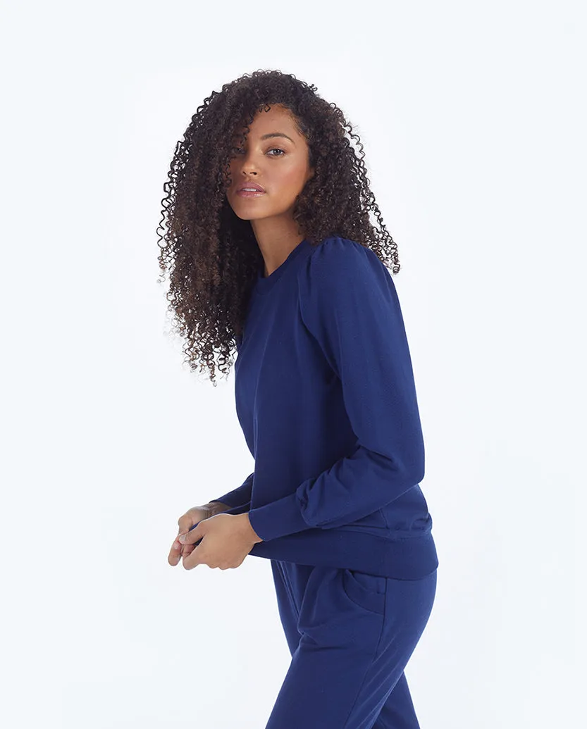 The Softest French Terry Puff Sleeve Pullover - Baltic sold by Summersalt product image thumbnail 2