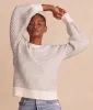 The Luxe Cashmere Blend Mix Stitch Sweater - Dune & Charcoal sold by Summersalt
