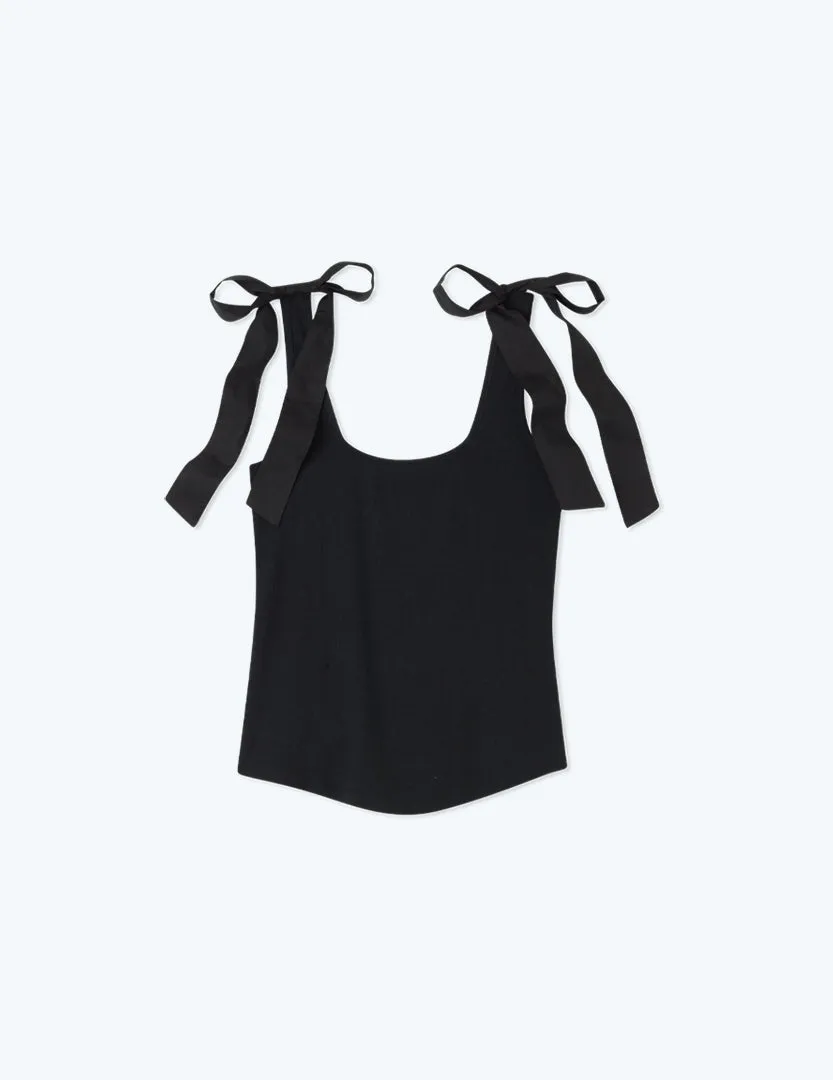 The Softest Ribbed Tie-Shoulder Tank - Sea Urchin sold by Summersalt product image thumbnail 5