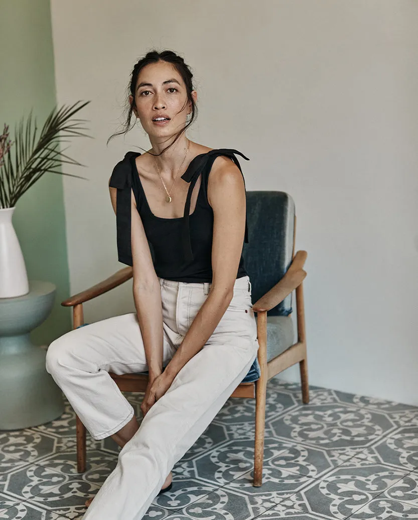 The Softest Ribbed Tie-Shoulder Tank - Sea Urchin sold by Summersalt product image thumbnail 3