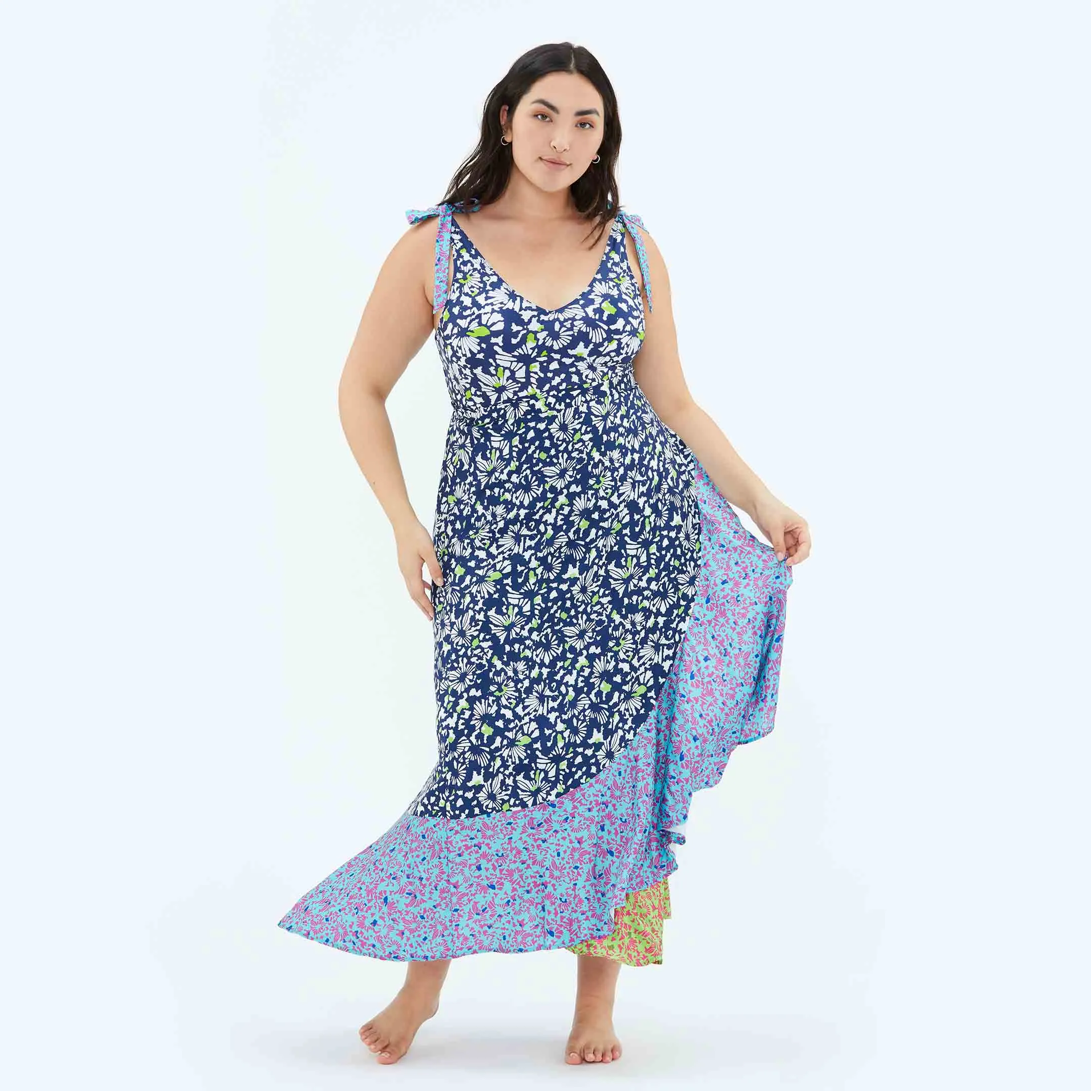 The Beach to Brunch Wrap Skirt - Multi Brushstroke sold by Summersalt product image thumbnail 5