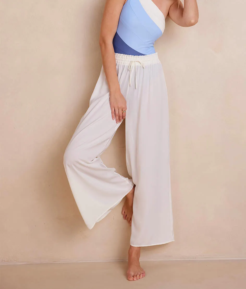 The Palazzo Pant With Ties - White Sand sold by Summersalt product image thumbnail 5
