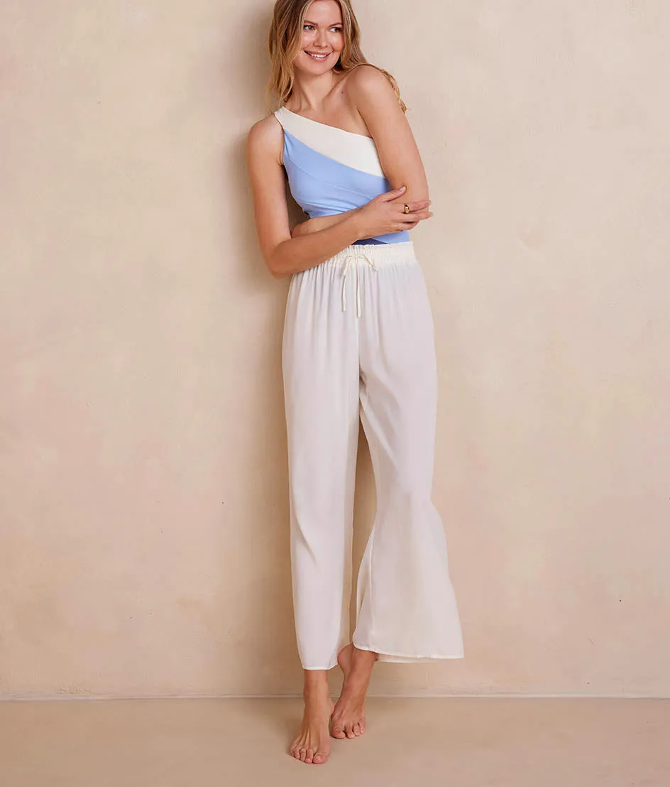 The Palazzo Pant With Ties - White Sand sold by Summersalt product image thumbnail 3