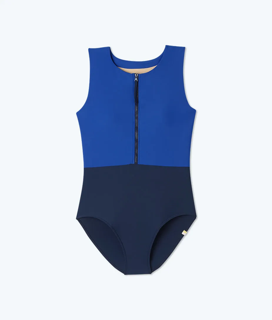 The Surge Zip-Front One-Piece - Lapis & Deep Sea sold by Summersalt product image thumbnail 4