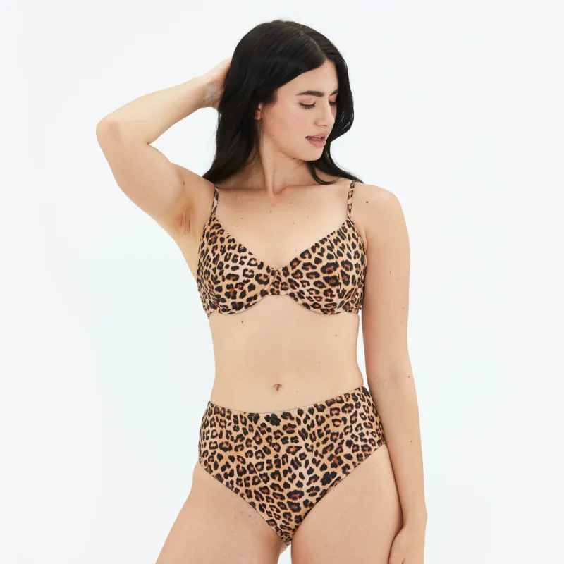The Glider Bikini Top - Leopard sold by Summersalt