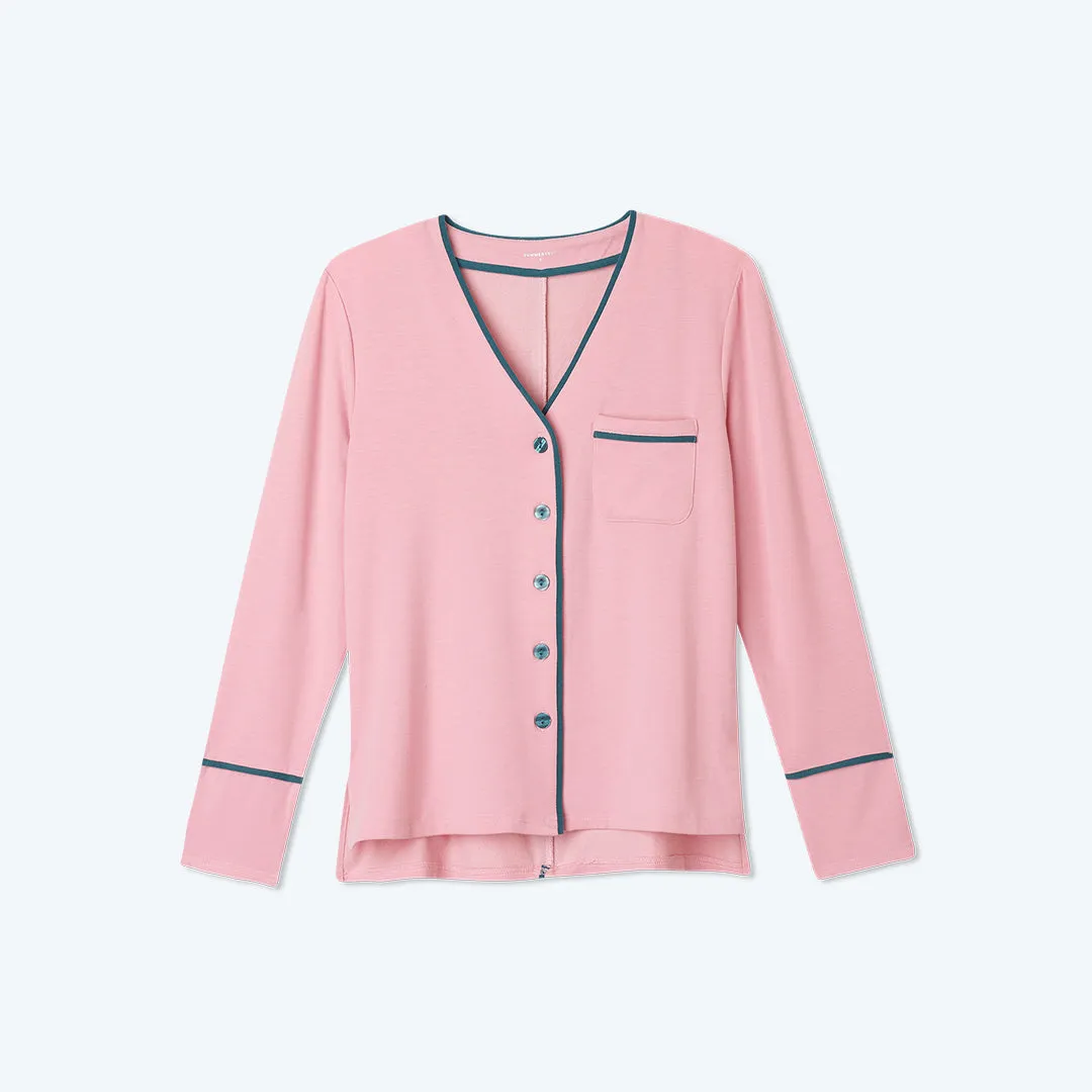 The Cloud 9 Pajama Set - Pink Sky & Venetian sold by Summersalt product image thumbnail 4