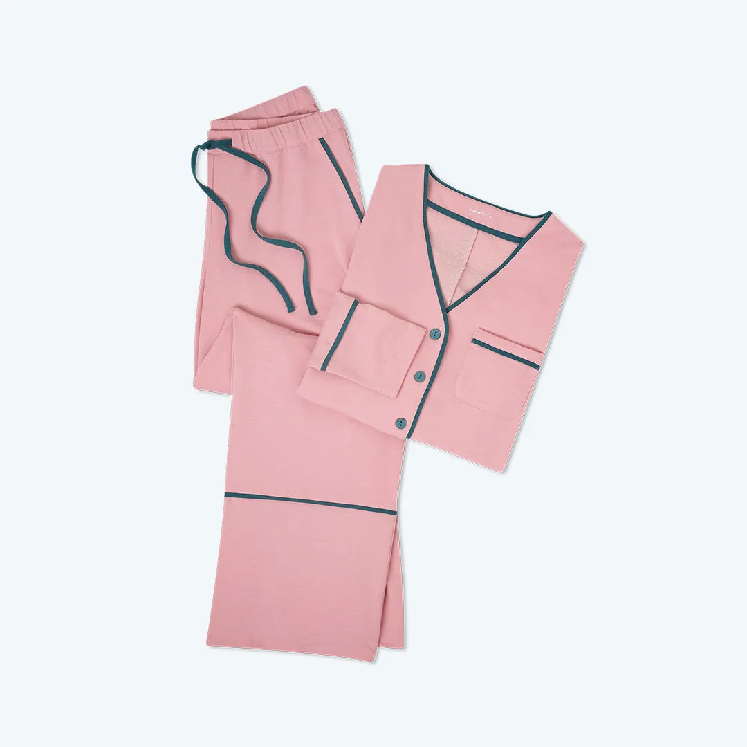 The Cloud 9 Pajama Set - Pink Sky & Venetian sold by Summersalt product image thumbnail 3