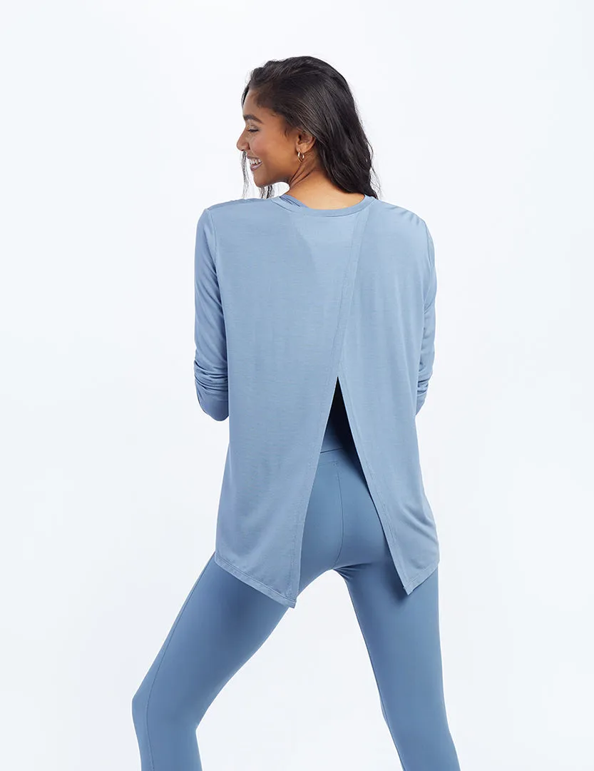 The Convertible Split Back Long Sleeve - Slate sold by Summersalt product image thumbnail 2