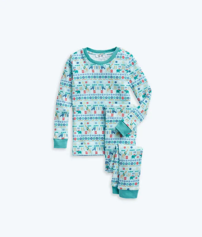 The Kids' Cotton Matching Family Pajama Set - Holidays in the Wild sold by Summersalt