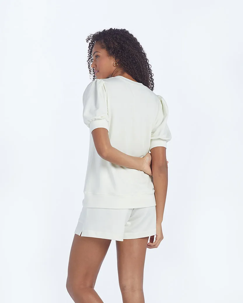 The Softest French Terry Puff Short Sleeve Top - White Sand sold by Summersalt product image thumbnail 2