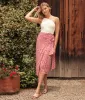 The Easy Breezy Voile Sarong - Outbloom in Lava & Hibiscus sold by Summersalt