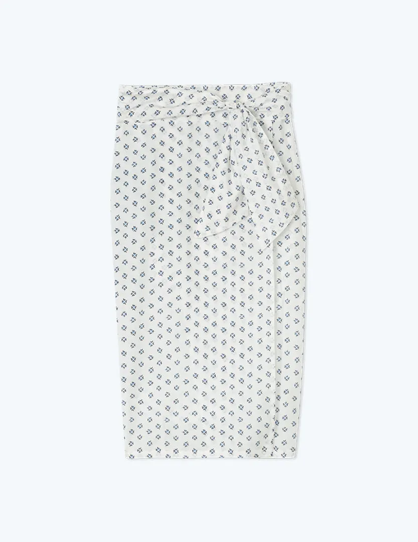 The Easy Breezy Sarong - Block Print in White Sand & Indigo sold by Summersalt product image thumbnail 5