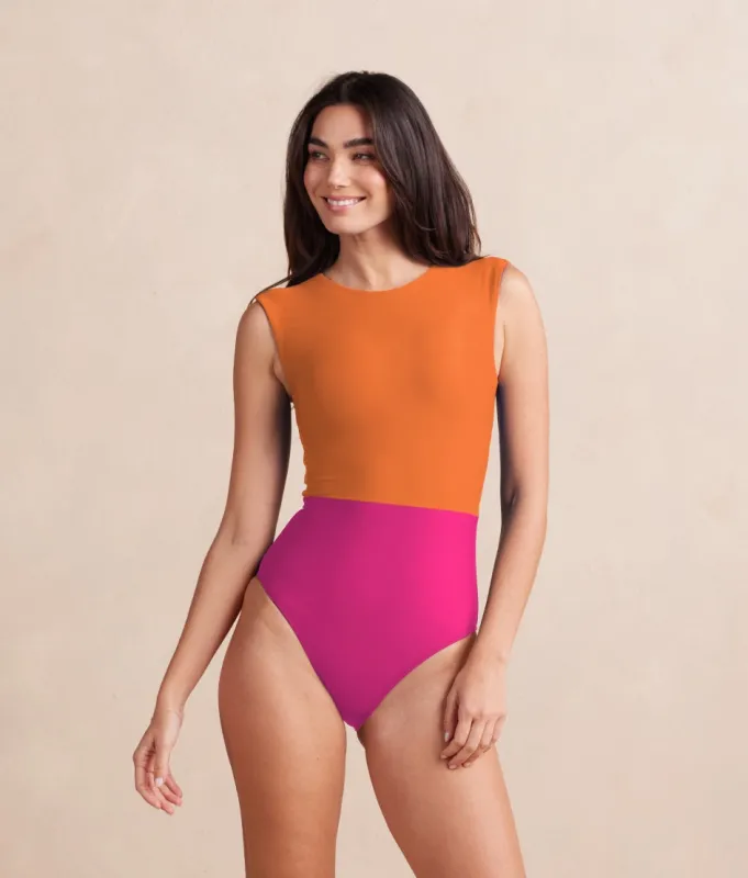 The Surf - Hibiscus & Tangerine sold by Summersalt