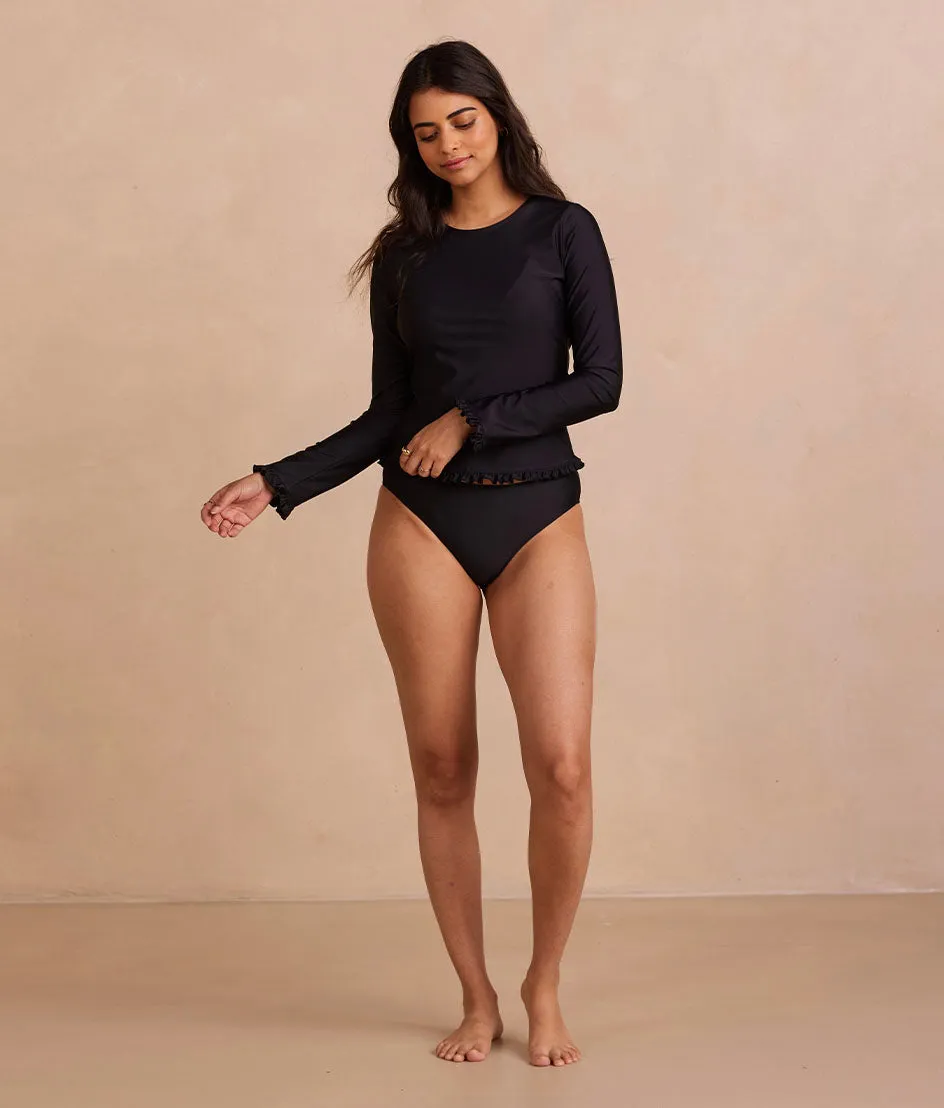The Waterside Ruffle Rash Guard - Sea Urchin sold by Summersalt product image thumbnail 3