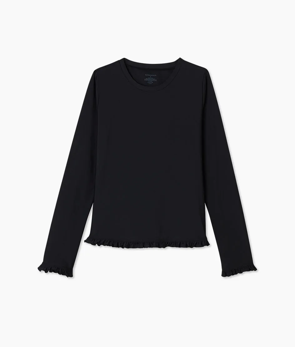 The Waterside Ruffle Rash Guard - Sea Urchin sold by Summersalt product image thumbnail 4