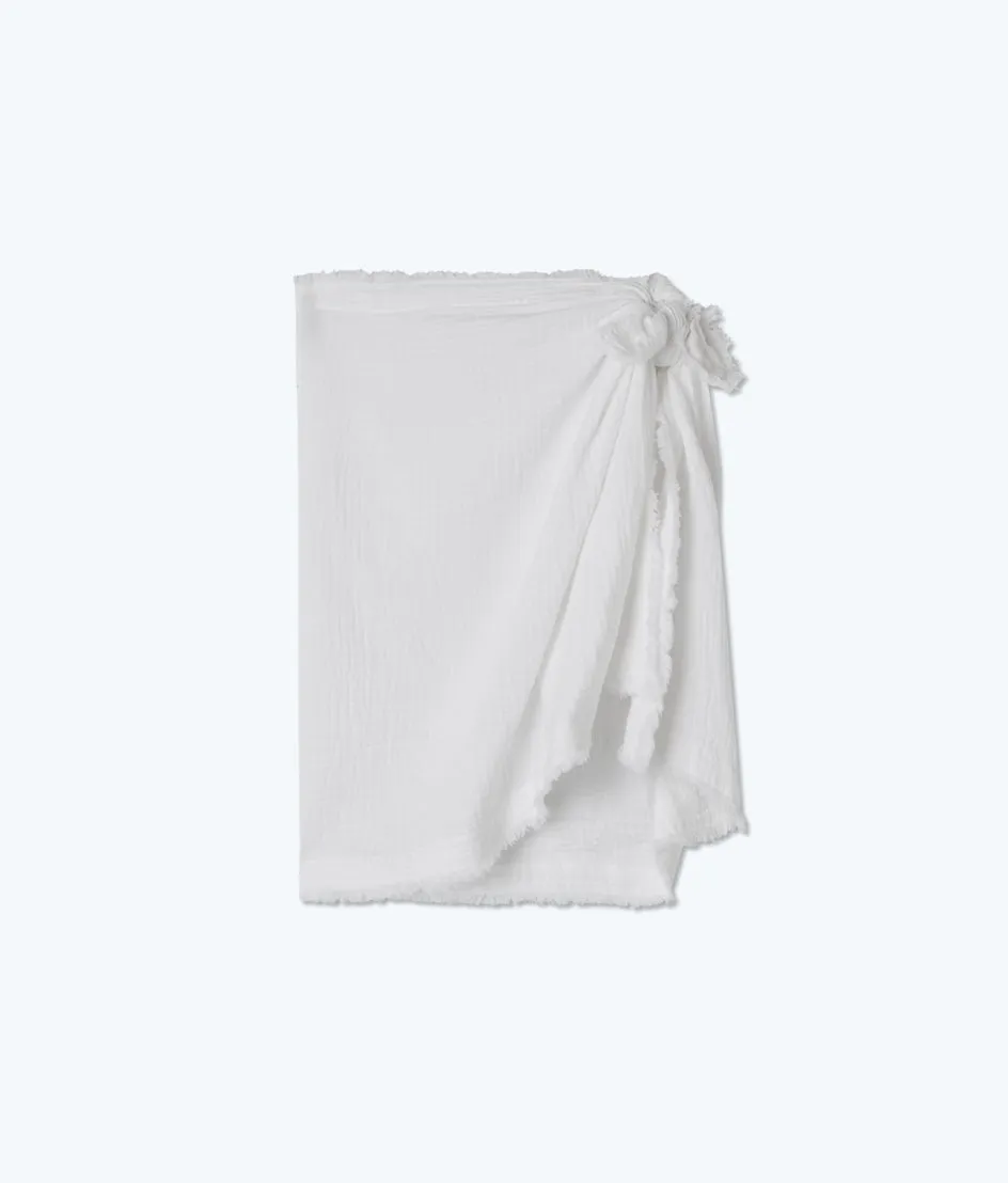 The Going Places Gauze Sarong - White Sand sold by Summersalt